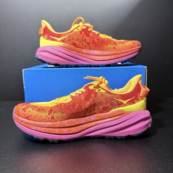 Hoka One One Speedgoat 6 Shoes Sherbet Beet Root orange Womens Sz 6 B Sneakers - Picture 3 of 16